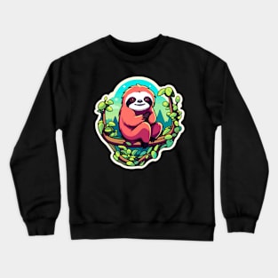 Sloth Illustration Crewneck Sweatshirt